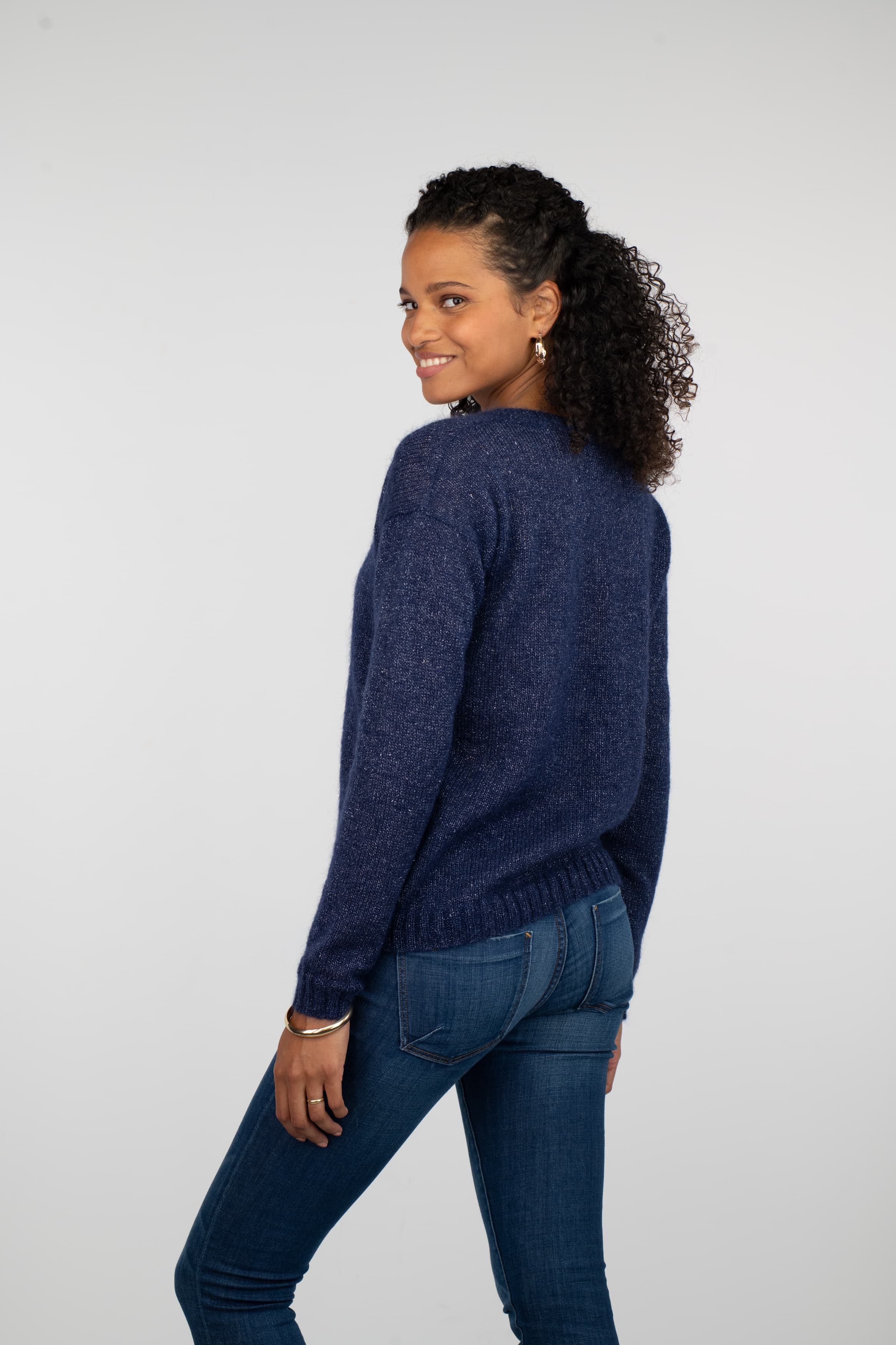 Anny Blatt Sirius Olympe kit maglione scollo V mohair
