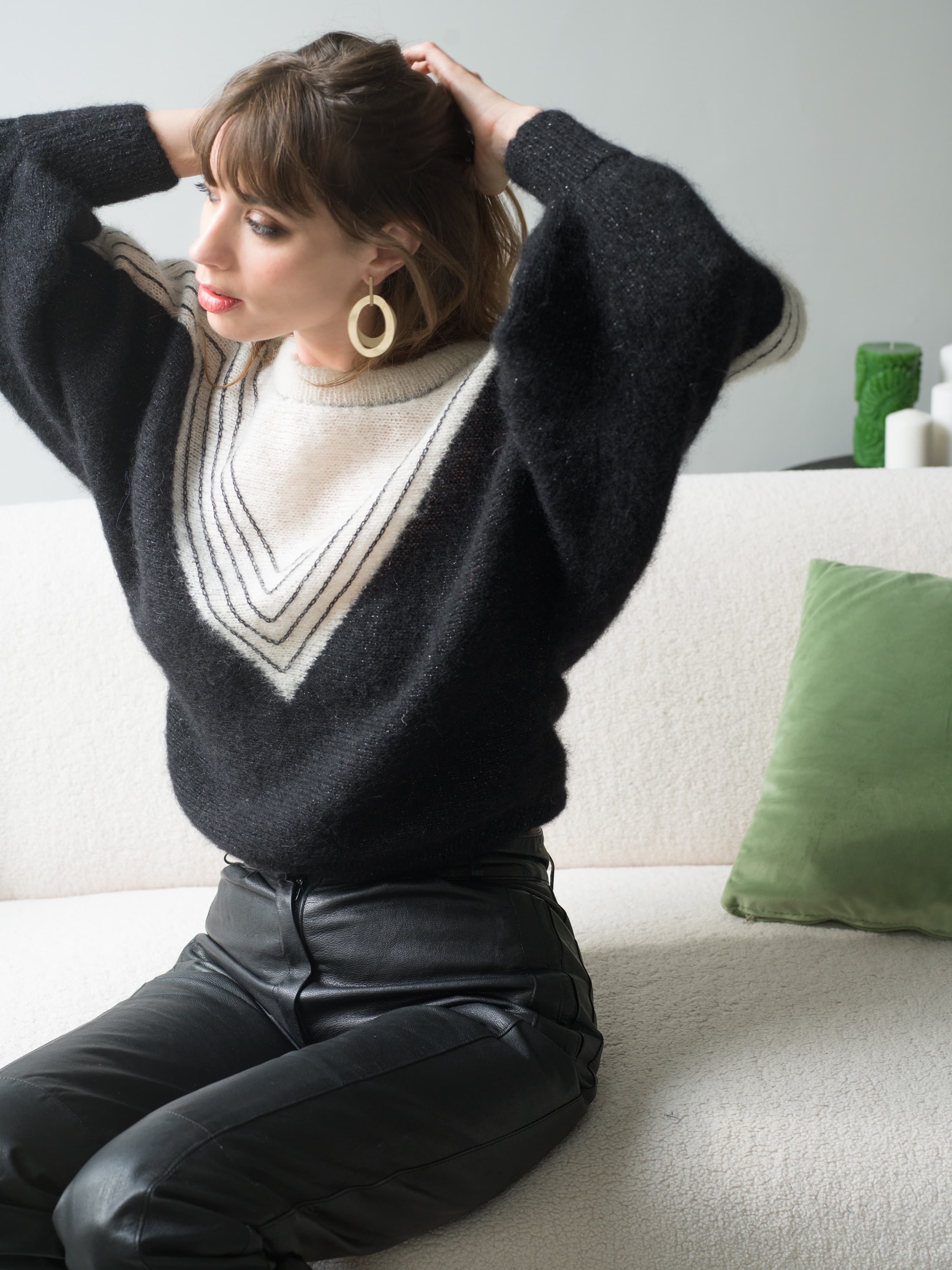 Annyblatt Cyclone kit maglia pull intarsia mohair