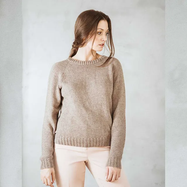 Pascuali Pullover Leonita schema maglia top-down cotone alpaca