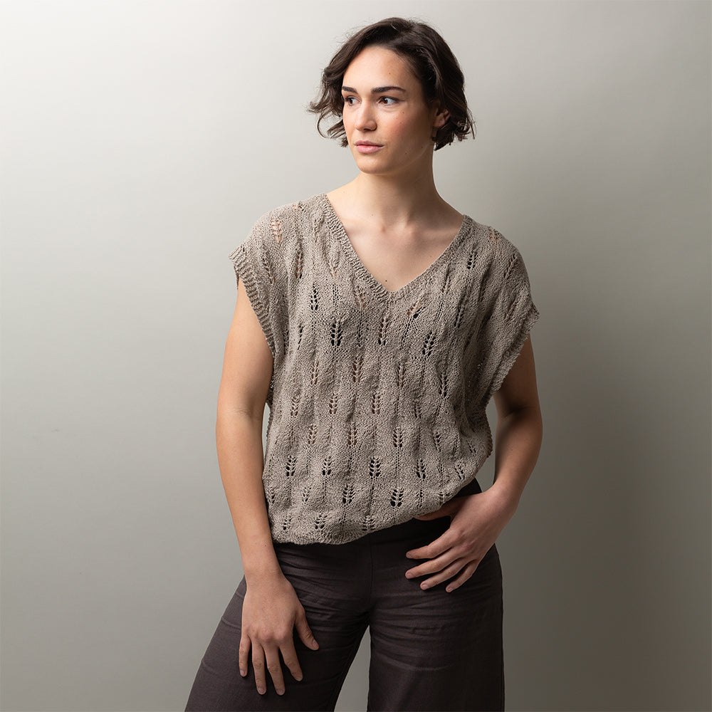 Pascuali Aspen Leaf t-shirt schema maglia download cotone lino