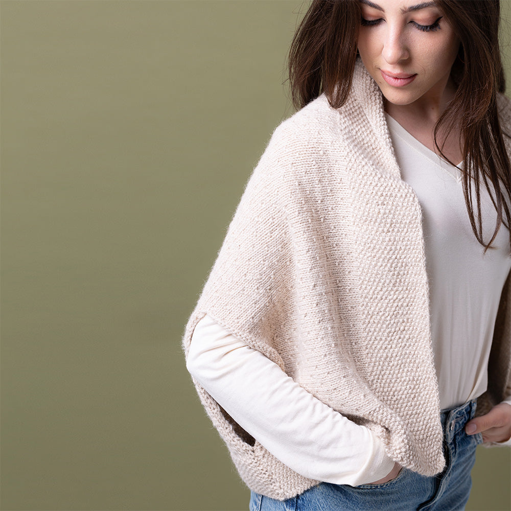 Pascuali Dotted Cape schema maglia mantella PDF top-down