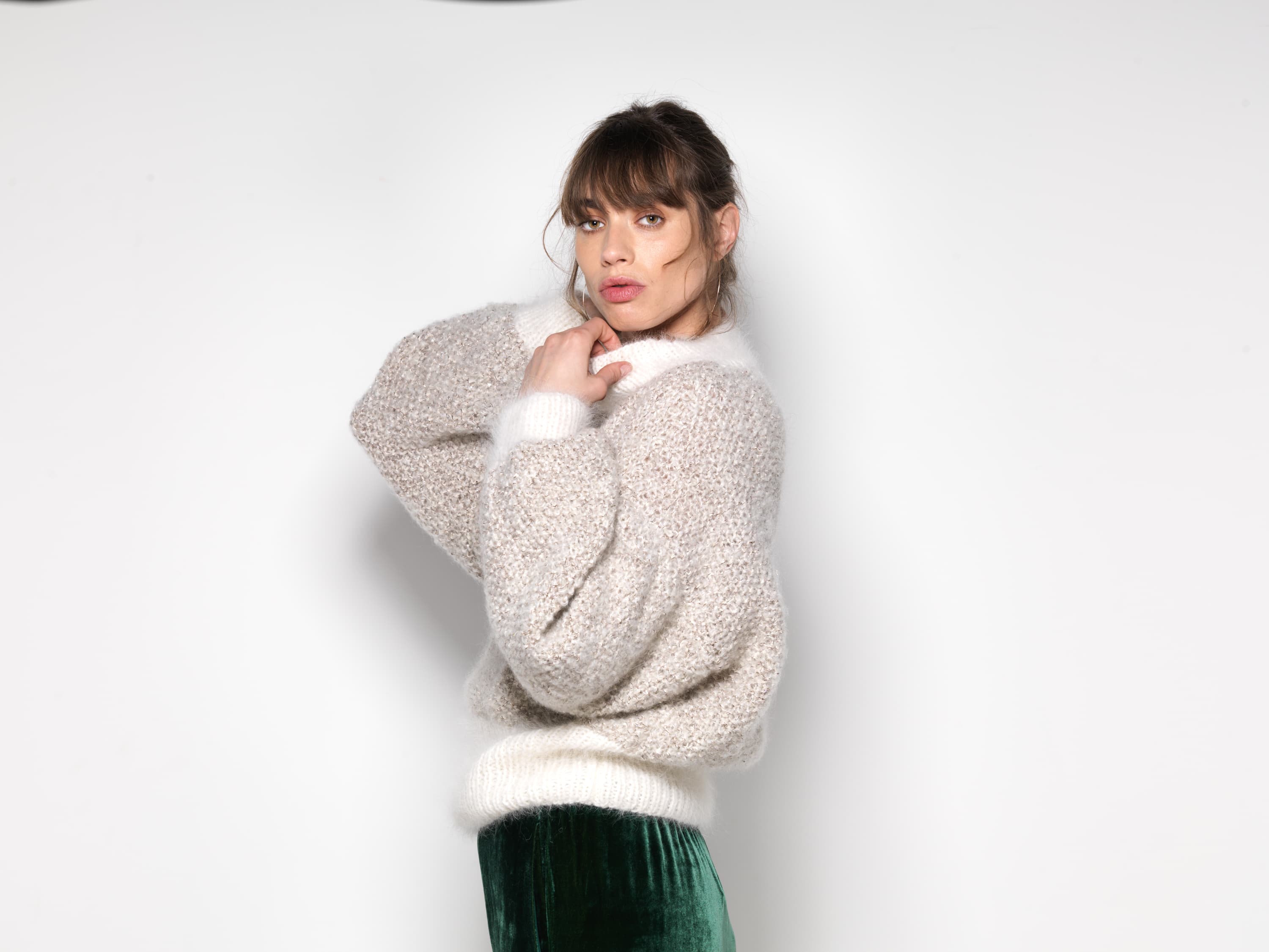 Annyblatt Becky kit maglia mohair punto riso