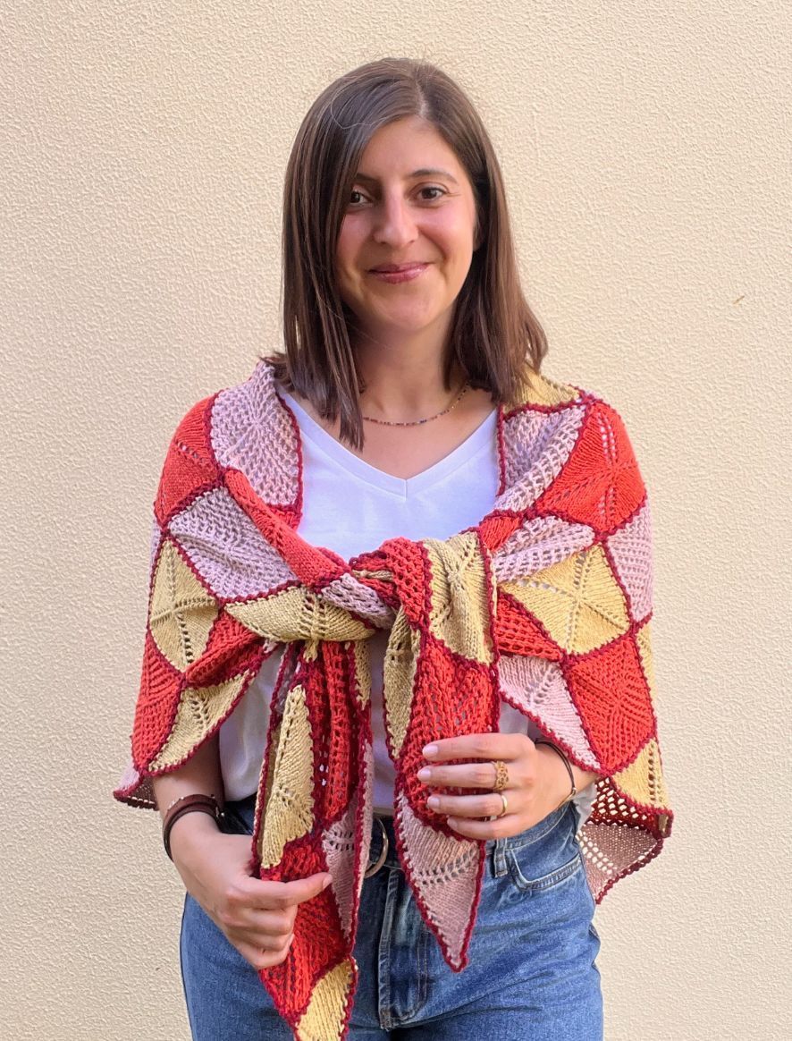 Rosarios4 Bairrista scialle modello maglia donna