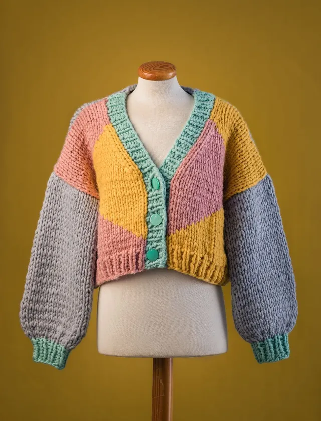 Rosarios4 TJ de Inverno Casaco Doce schema cardigan donna
