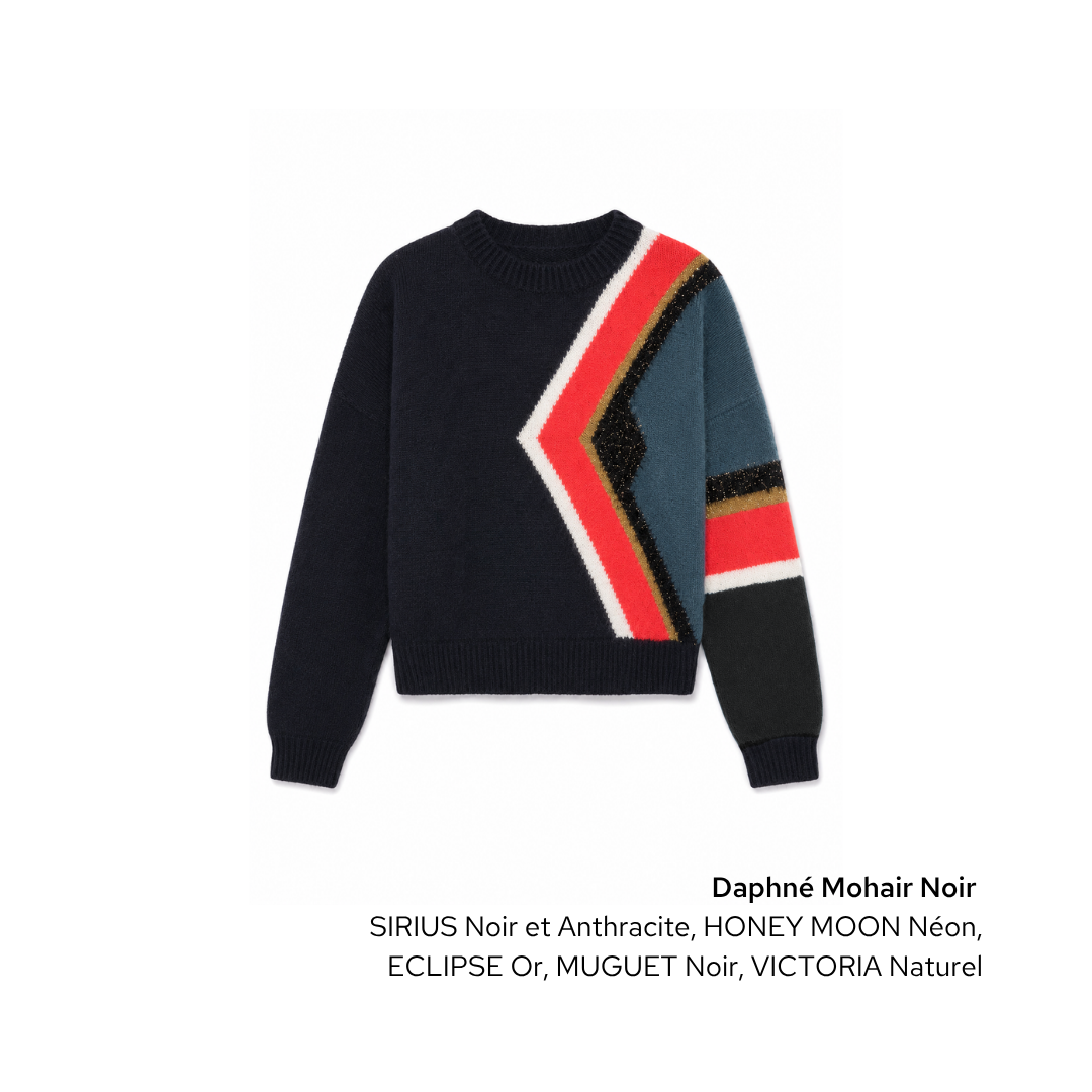 Annyblatt Daphne pullover kit maglia mohair taglia S antracite