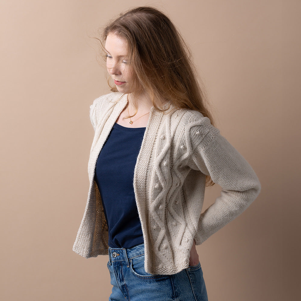 Pascuali Mad Love cardigan Marina Storm schema maglia trecce