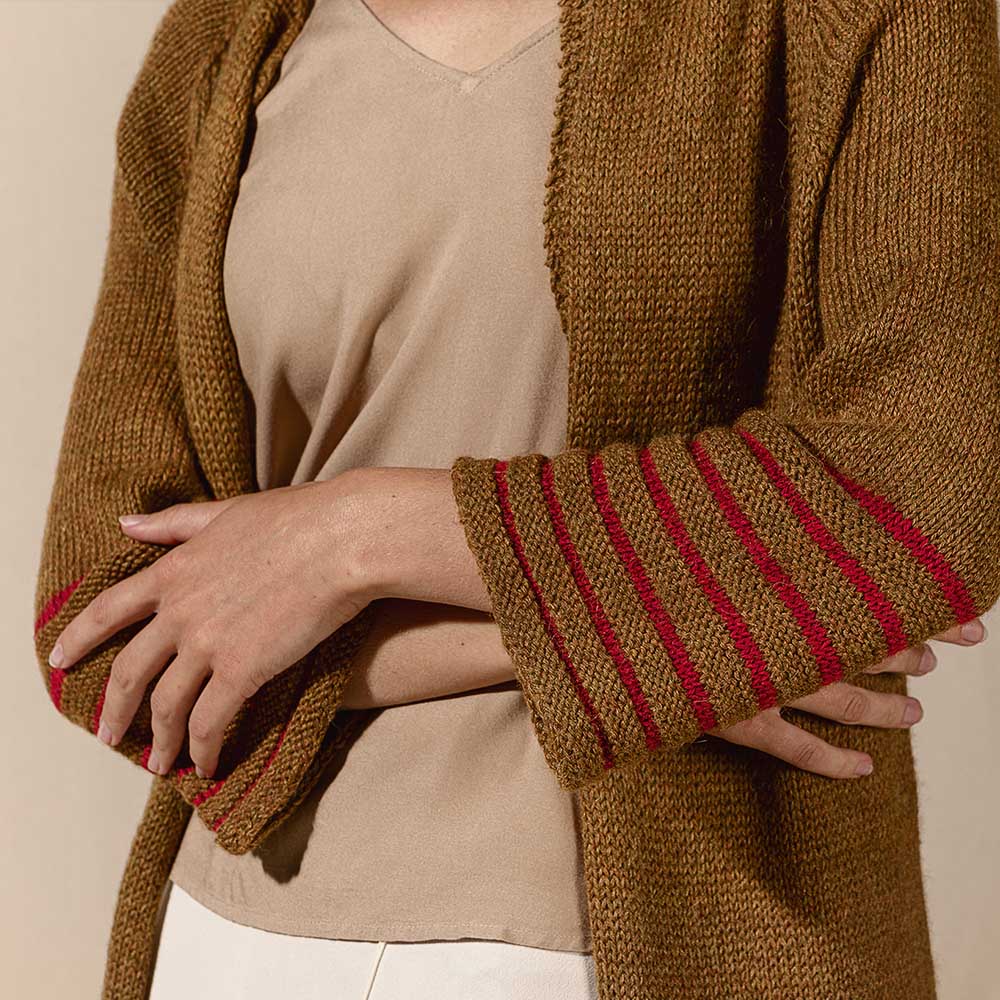 Pascuali Tavita cappotto schema maglia alpaca con cintura