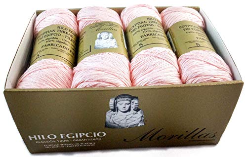 Morillas Zepelines Ne 5/2 cotone perlato mercerizzato rosa 8 x8