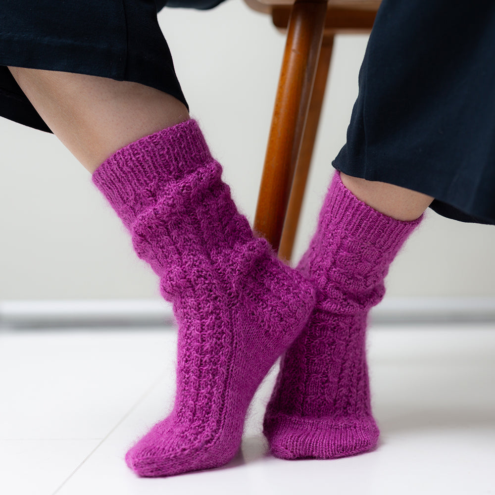 Pascuali Tender Curl Socks schema calzini trecce