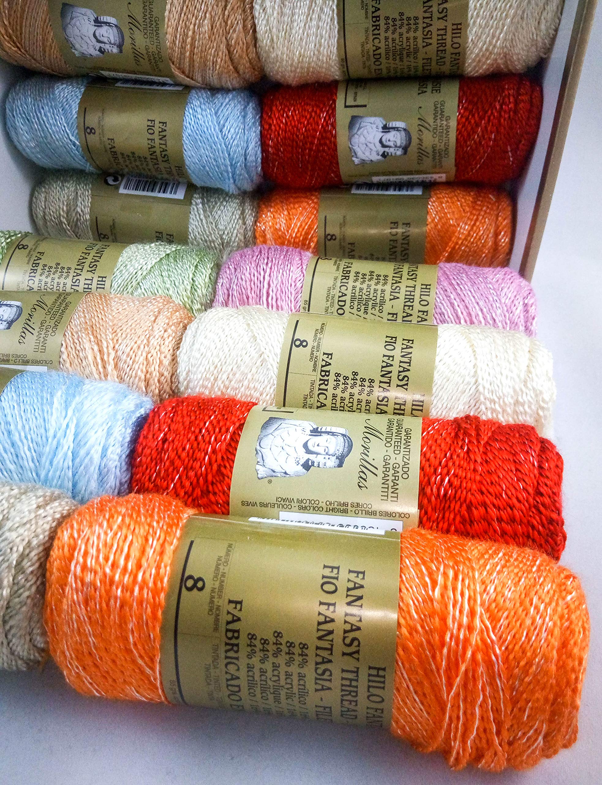 Morillas Zepelines Fantasia N.8 filato acrilico lucidi 16 gomitoli lurex