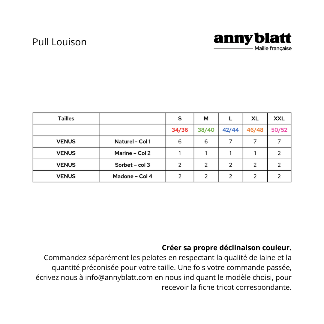 Anny Blatt Vénus Louison kit maglia jacquard