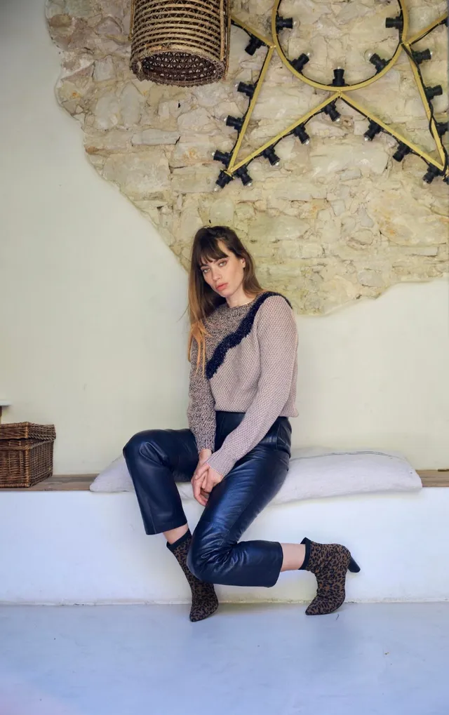 Annyblatt Baby Blatt Dorothée pull kit maglia merino dune