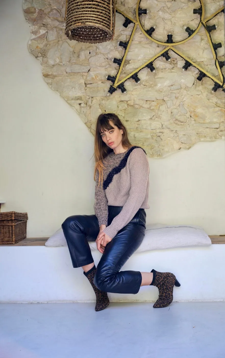 Annyblatt Baby Blatt Dorothée pull kit maglia merino dune