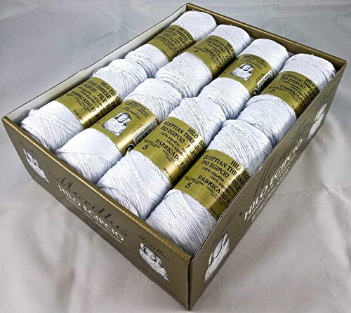 Morillas Zepelines Ne 5/2 filato cotone bianco punto blu 16 pezzi