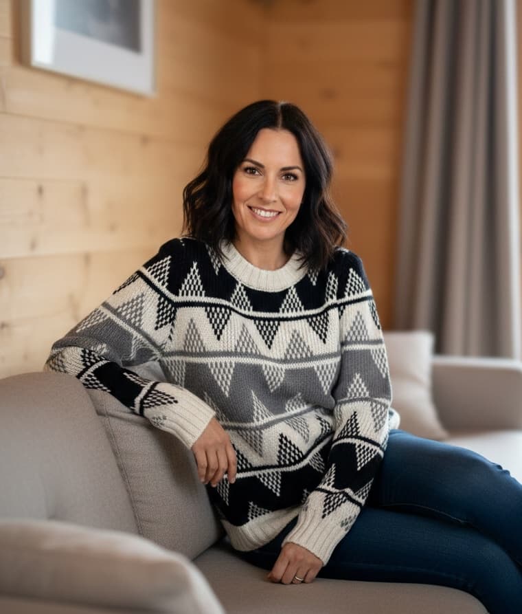 Anny Blatt Janice maglione ai ferri kit maglia merino