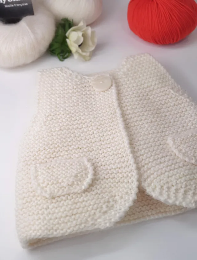 Annyblatt Baobab gilet neonato taglia 1 merino