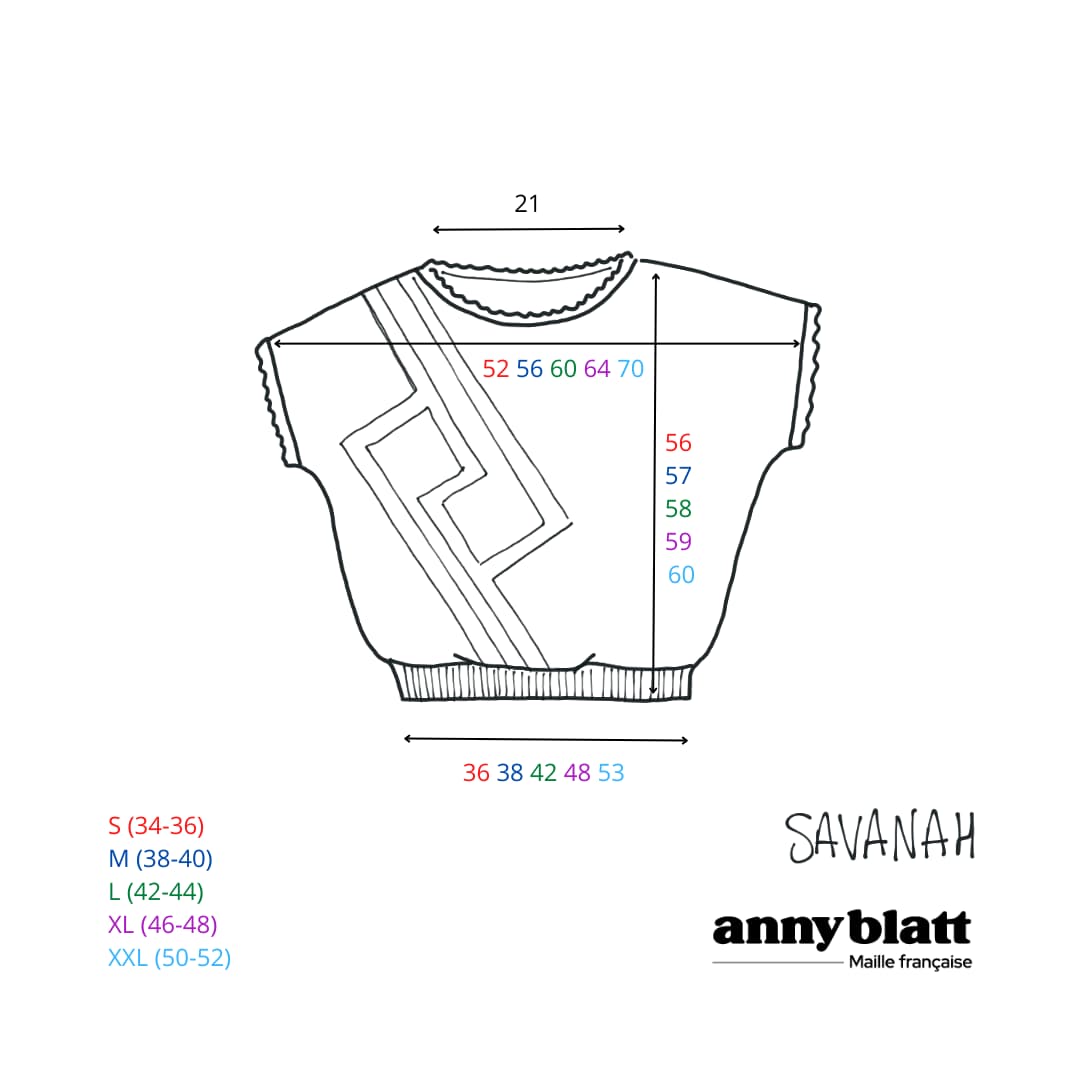 Anny Blatt Savanah top kit maglia cotone con paillettes