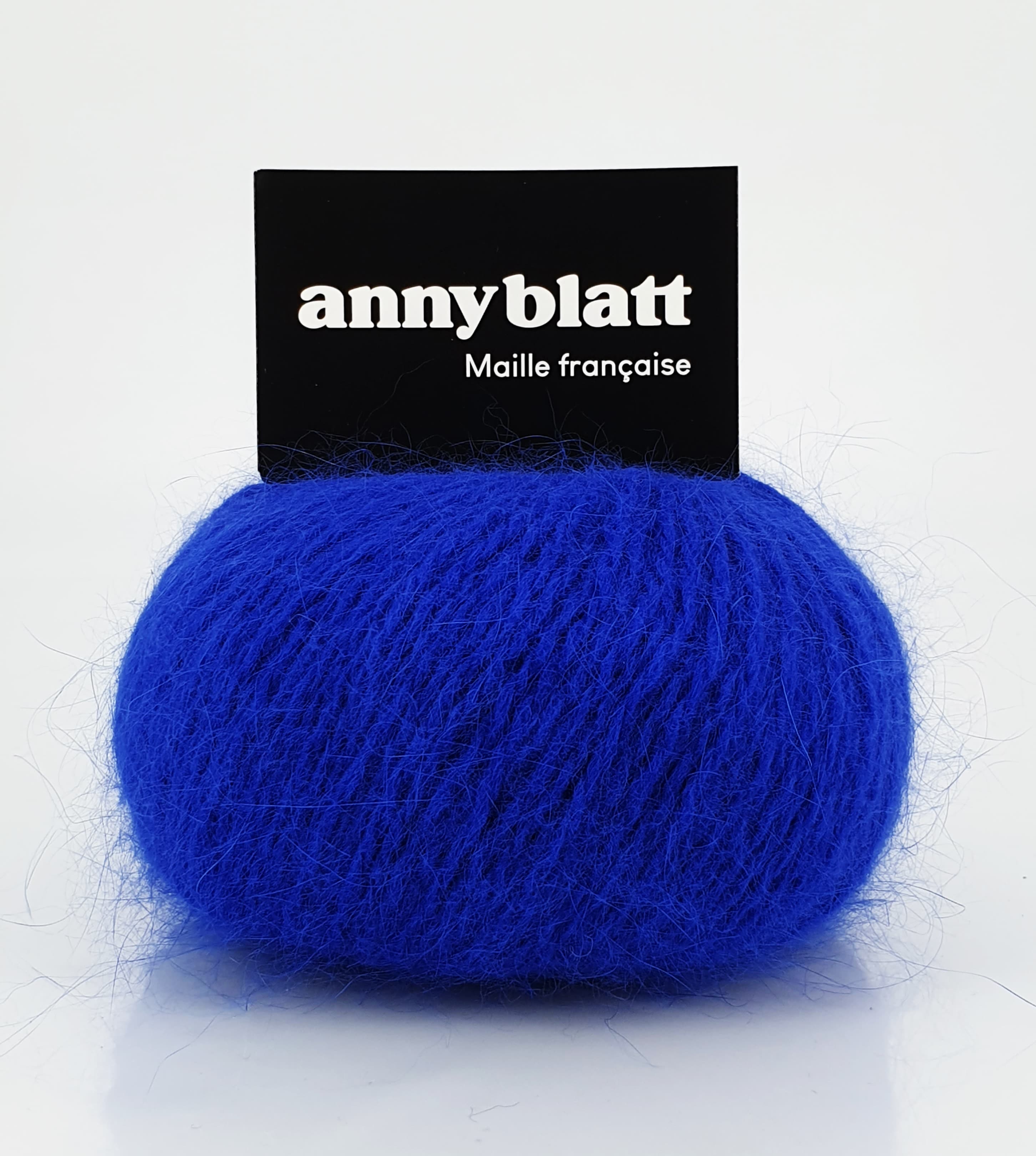 Anny Blatt Anita gilet kit maglia angora scollo a V Nero