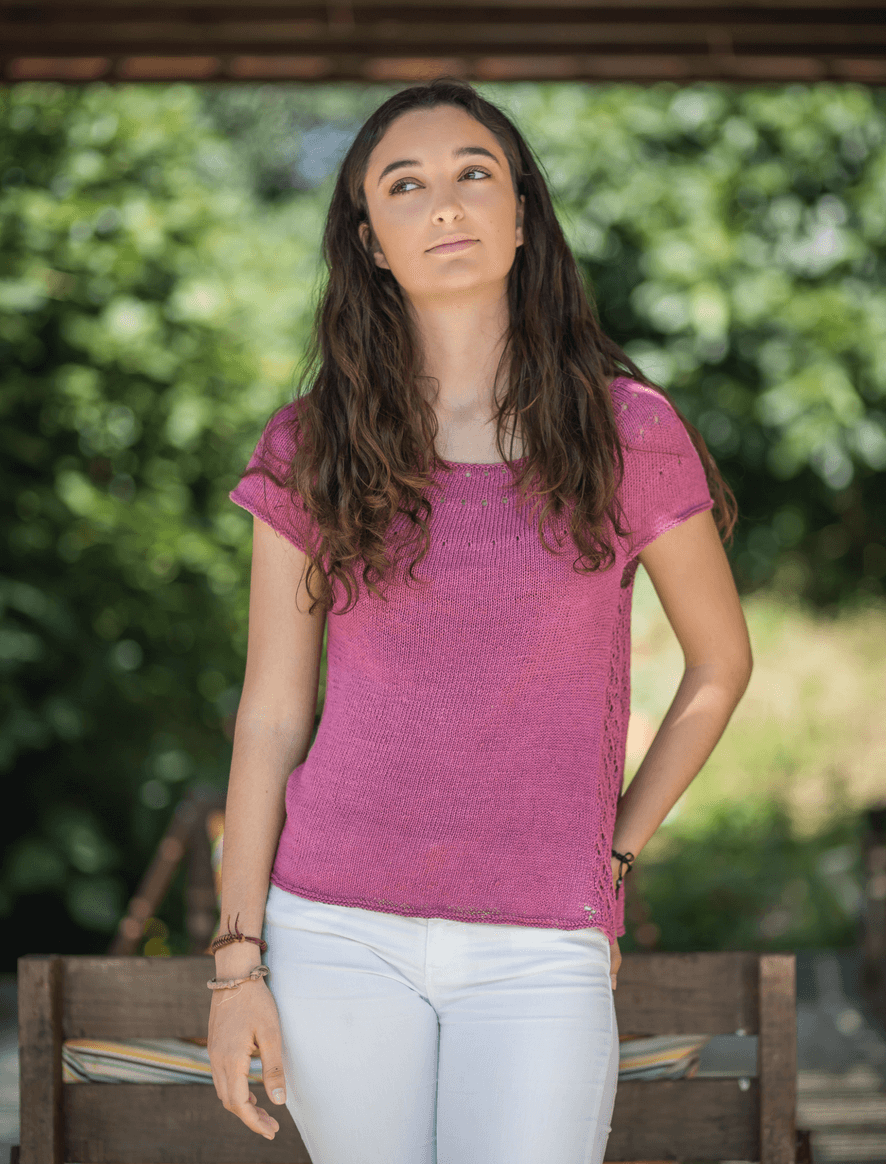 Rosarios4 205 Camisola Cascata modello maglia donna