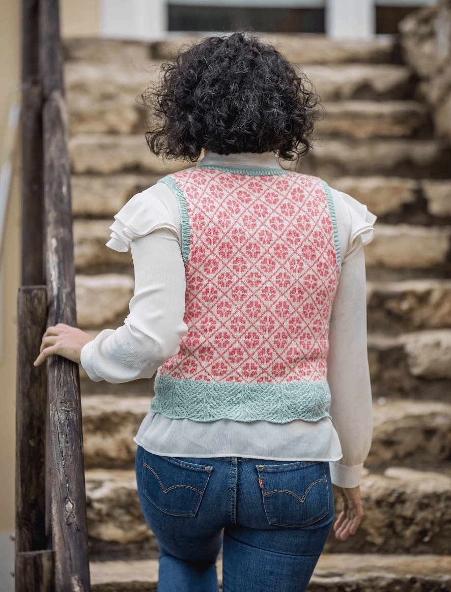 Rosarios4 242 Colete Malva schema gilet donna