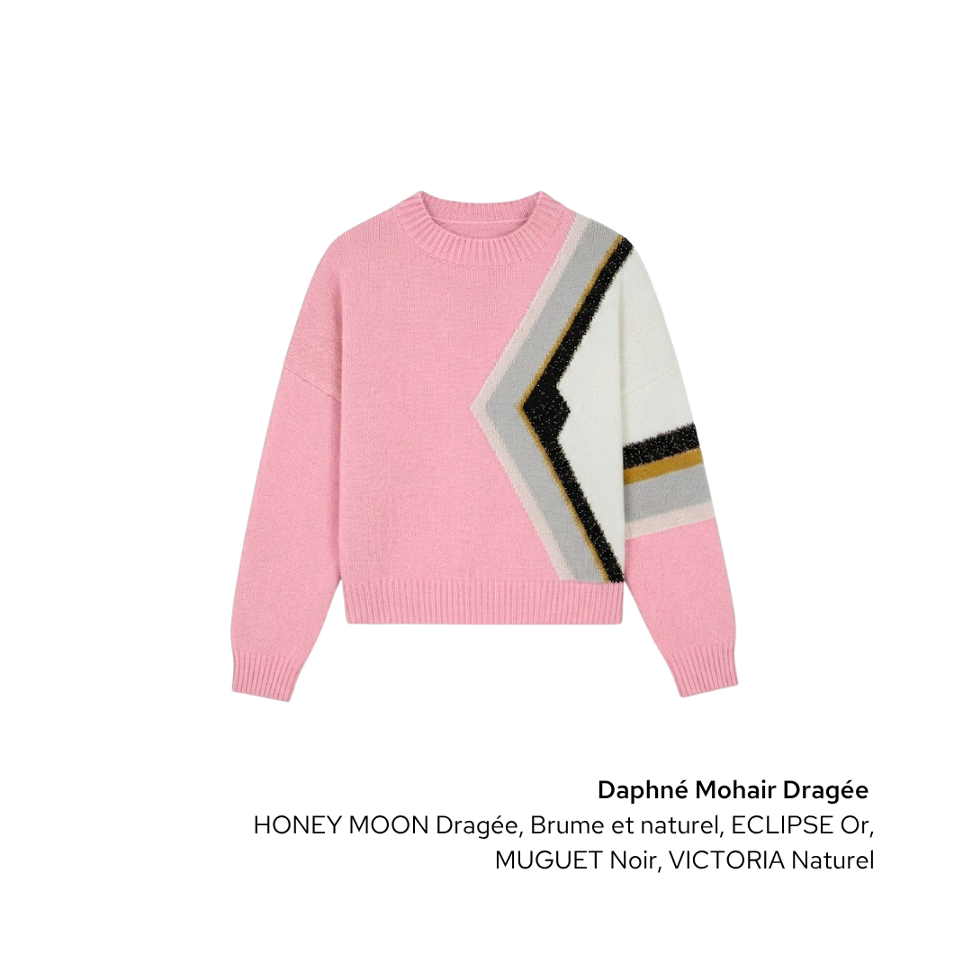 Annyblatt Daphne pullover kit maglia mohair taglia S antracite