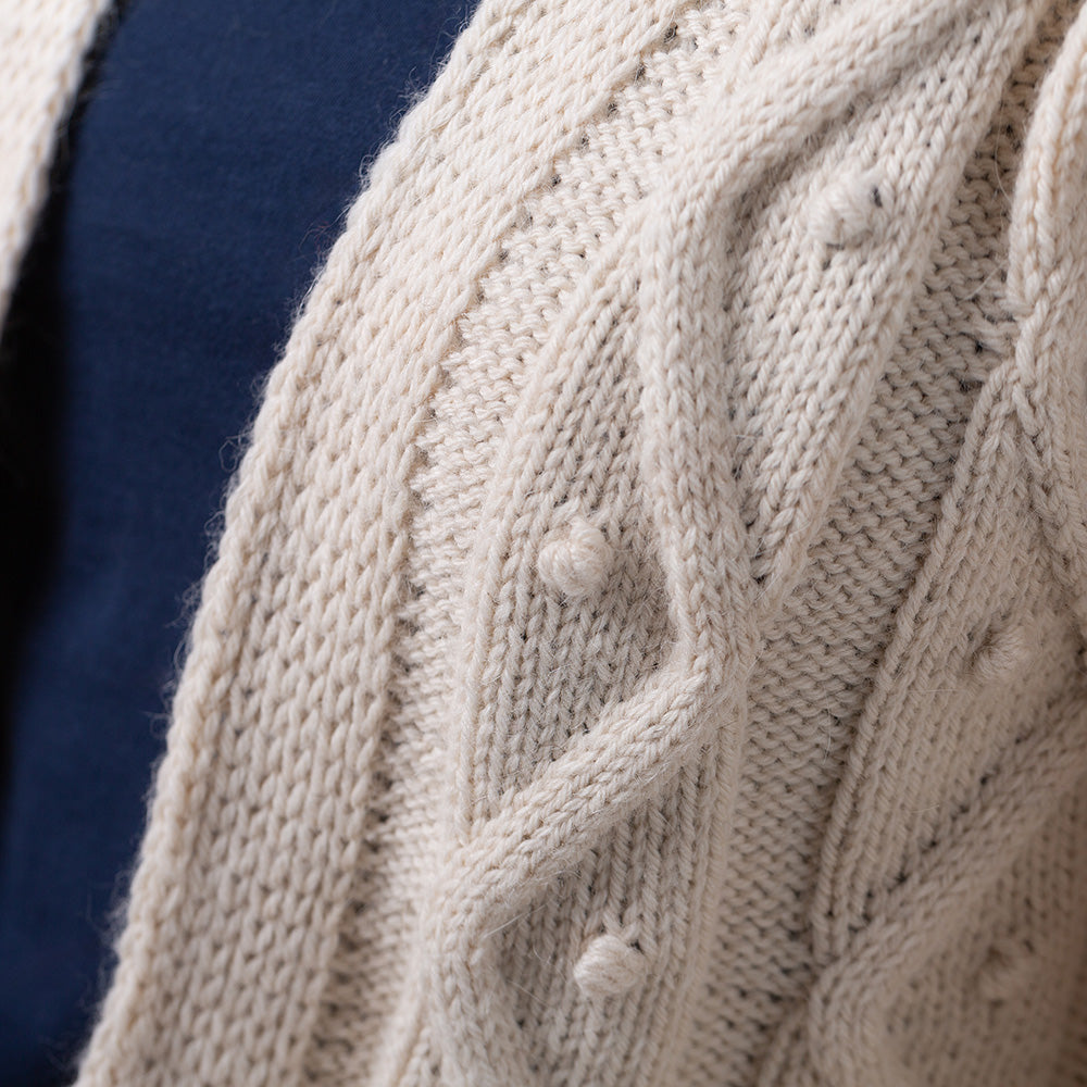 Pascuali Mad Love cardigan Marina Storm schema maglia trecce