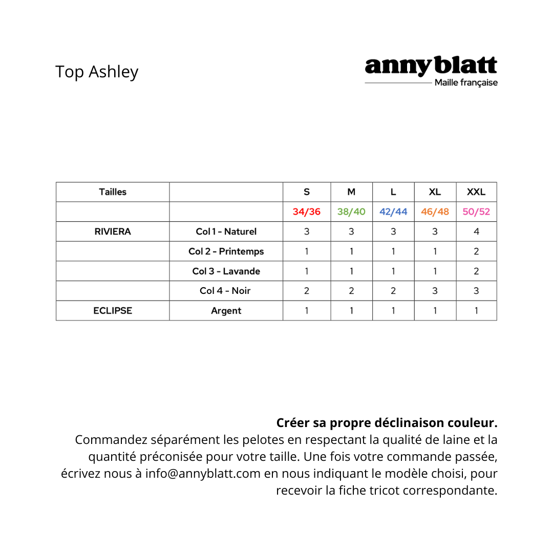 Anny Blatt Ashley kit maglia top taglia M cotone estivo