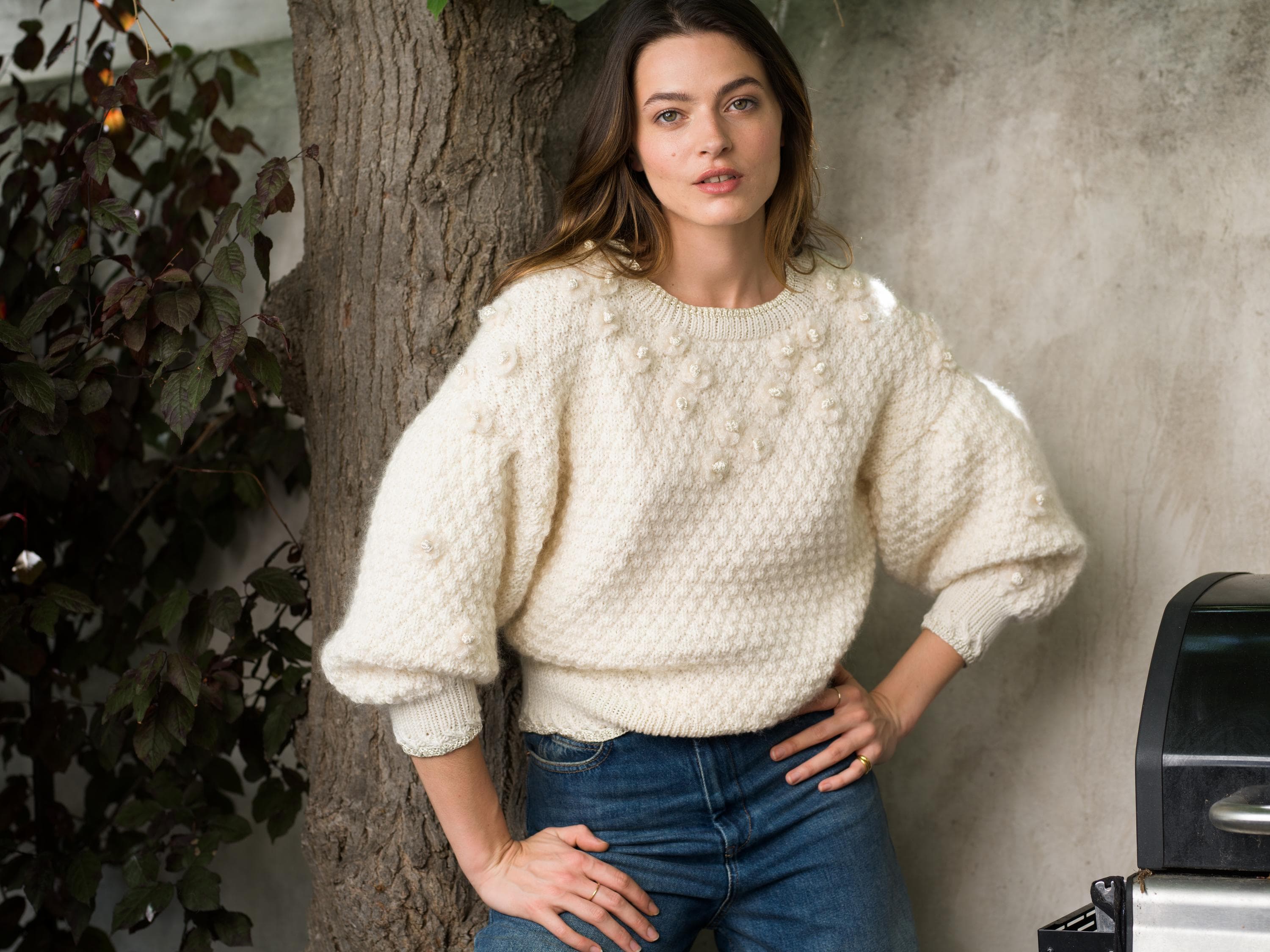 Anny Blatt Edelweiss kit pull merino Naturel taglia M