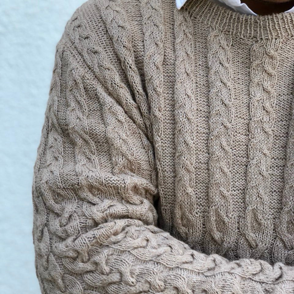 Pascuali Desierto Sweater schema maglia maglione uomo trecce