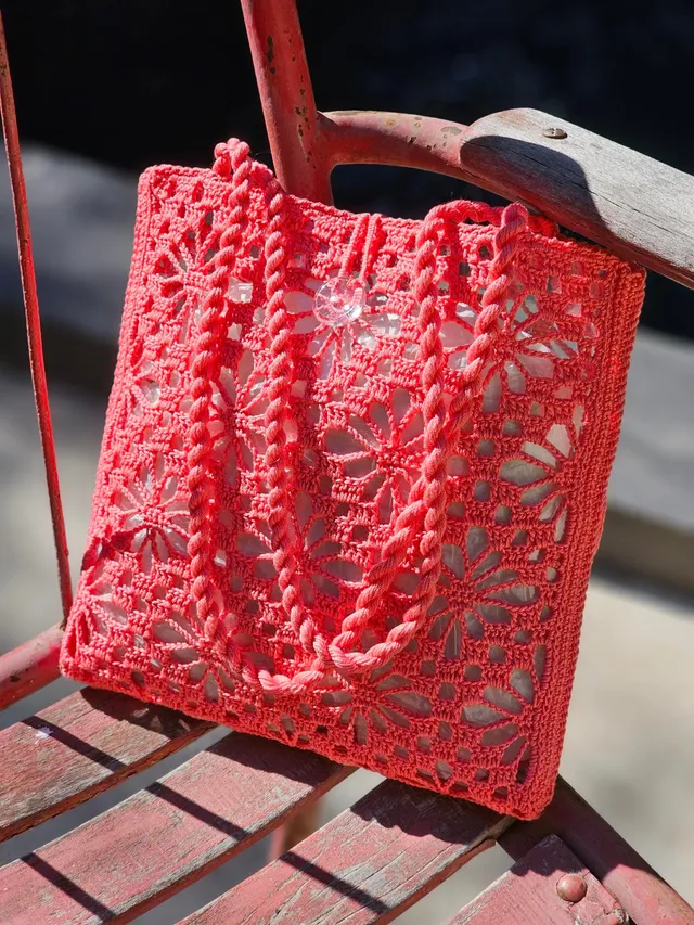 Anny Blatt Lindsay kit borsa uncinetto cotone ibisco