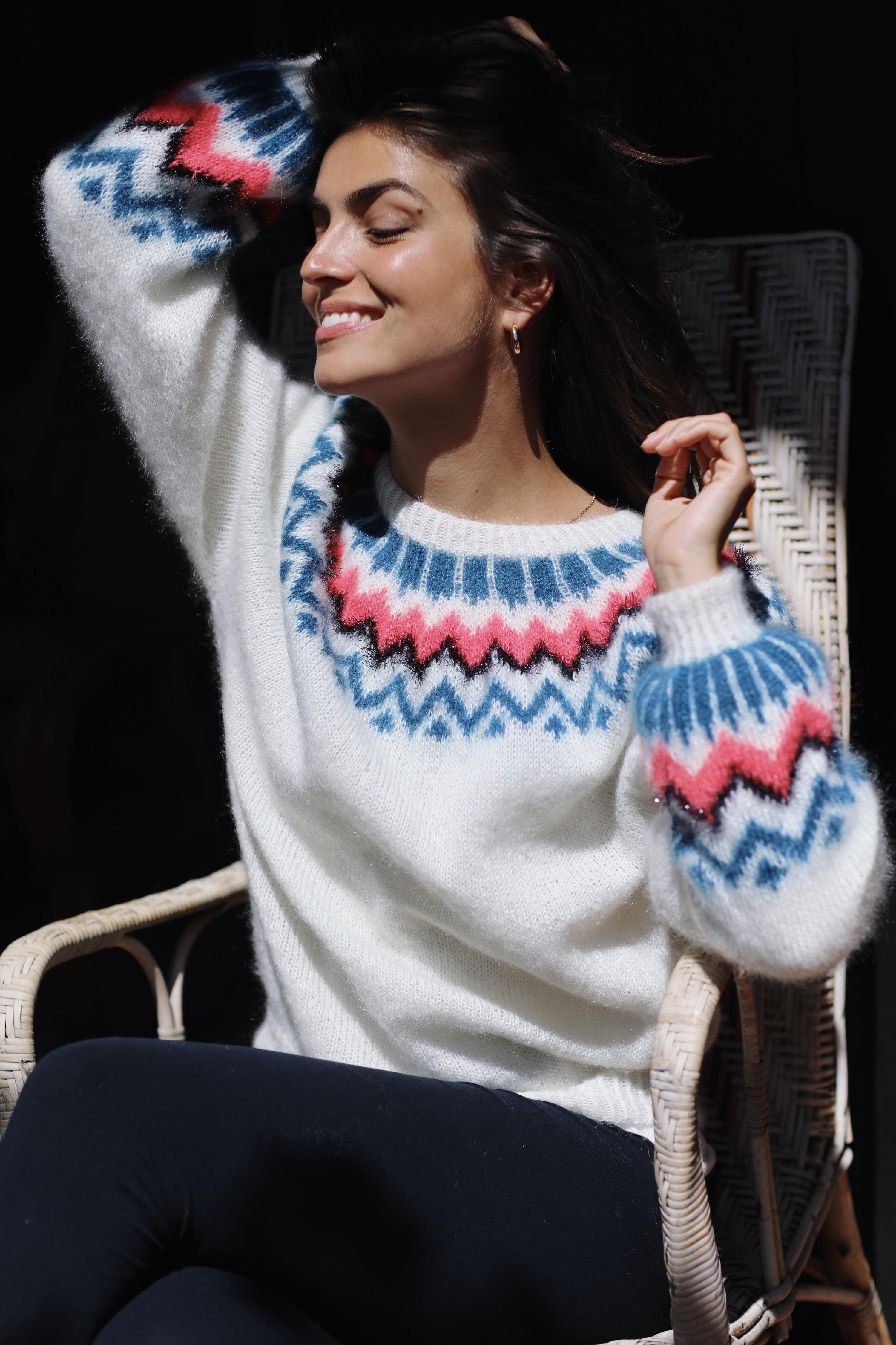 Annyblatt Bahia kit maglia pull jacquard mohair