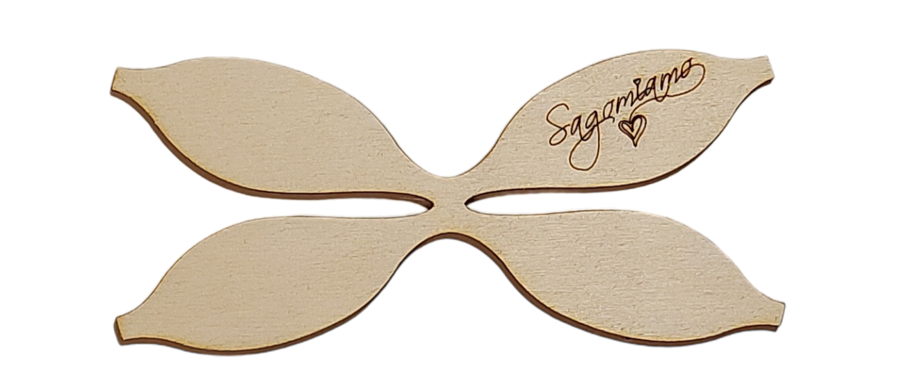 Formallegra SFL111A attrezzo fiocco doppio 7 cm legno