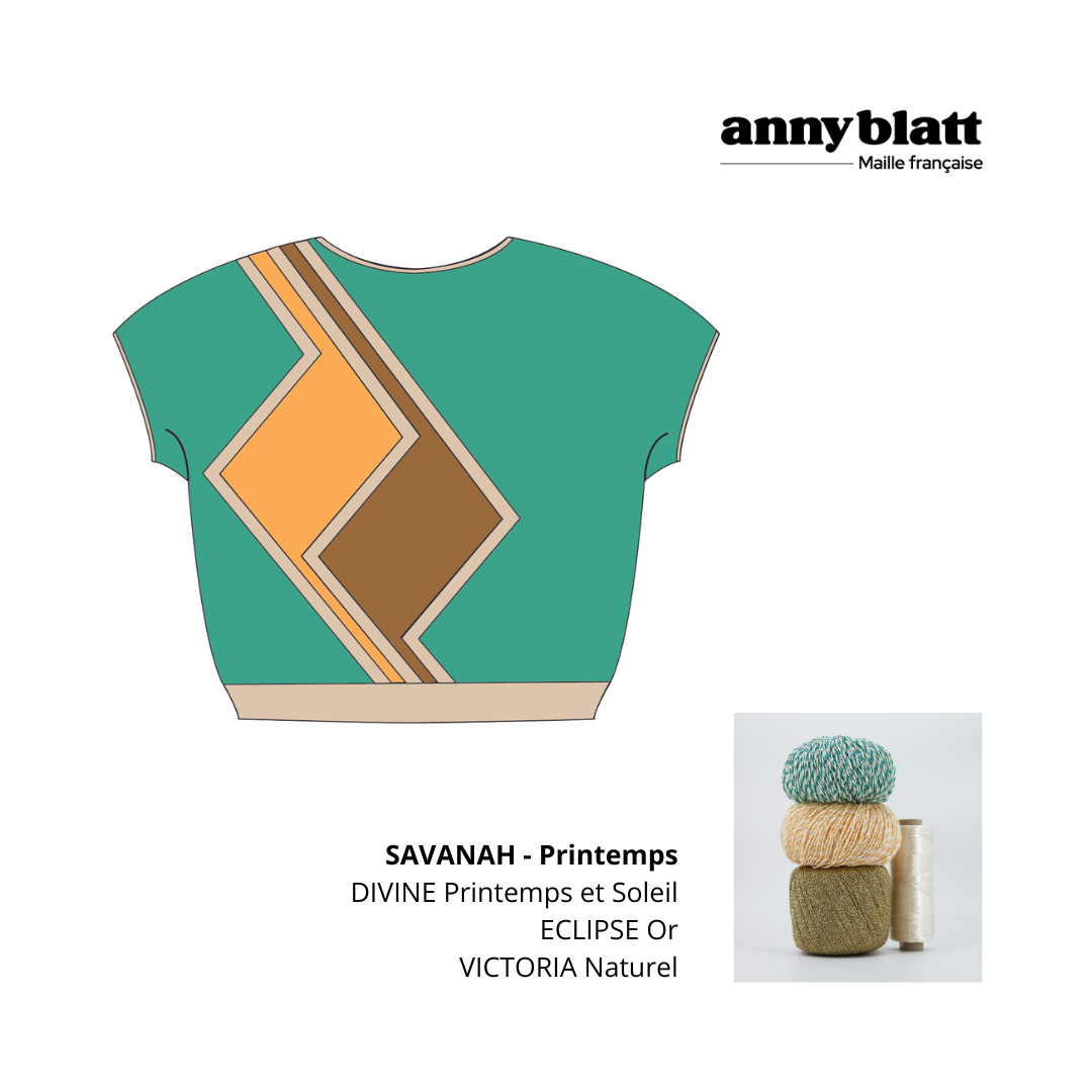 Anny Blatt Savanah top kit maglia cotone con paillettes