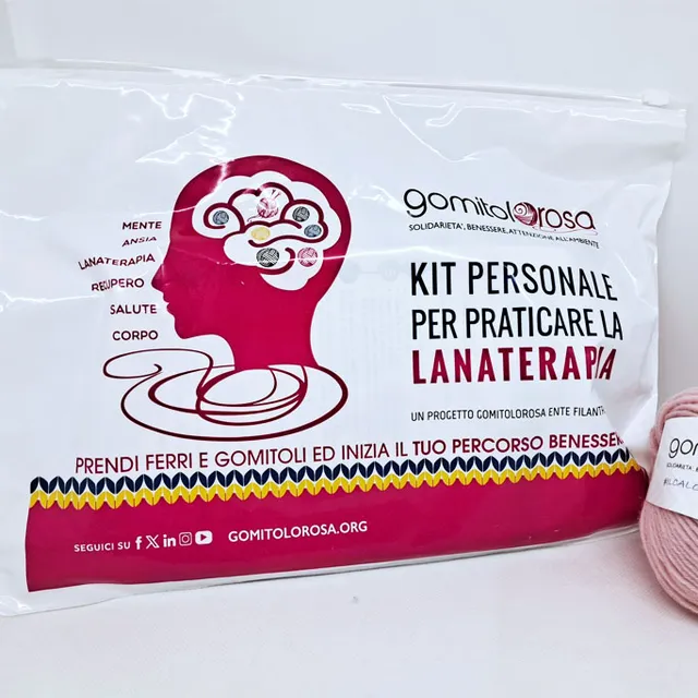 Gomitolorosa Lanaterapia Kit Sospeso da donare oncologia