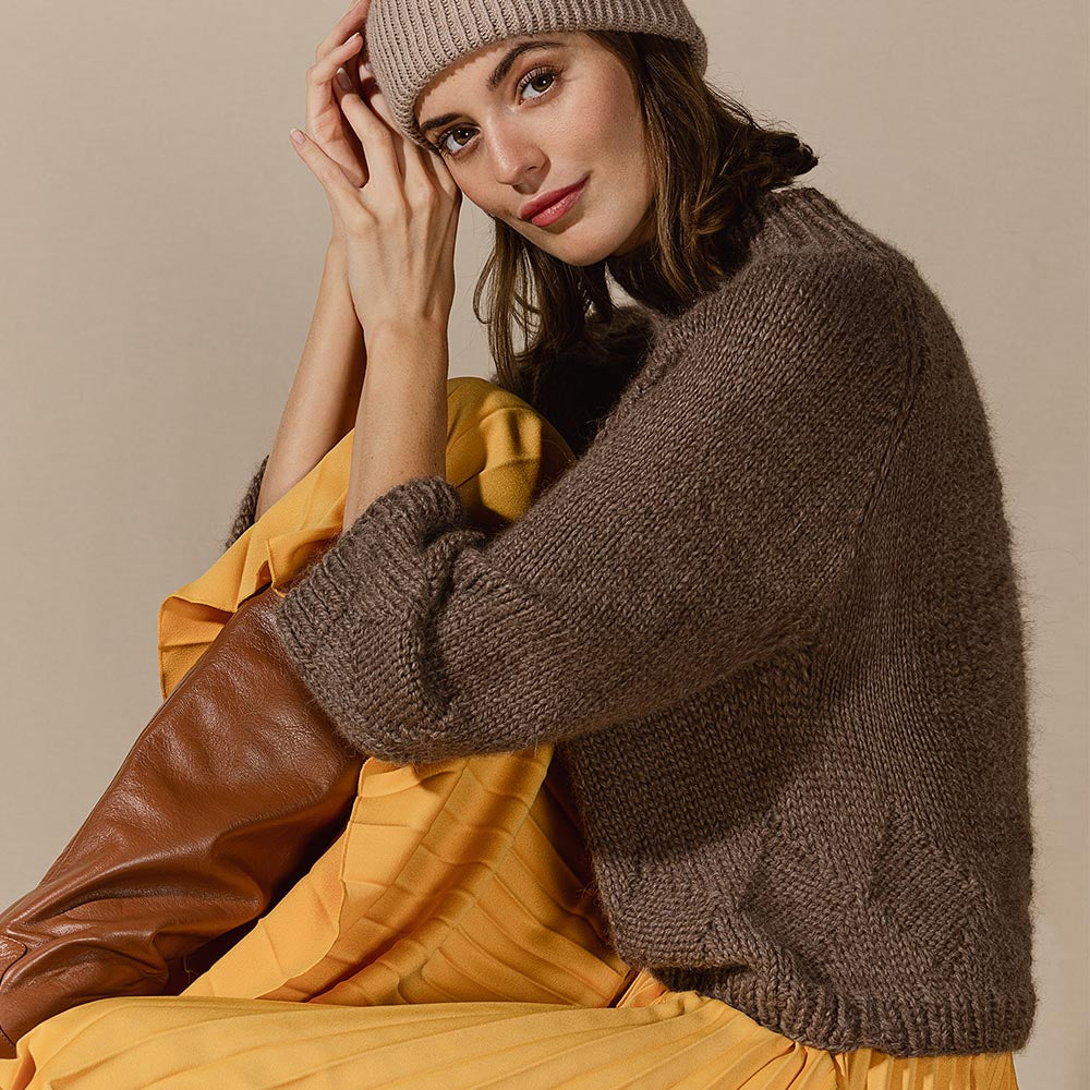 Pascuali Pullover Belva modello maglione collo alto alpaca