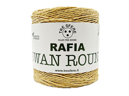 Il Filo di Arianna Swan Round rafia beige 01 150 g opaca