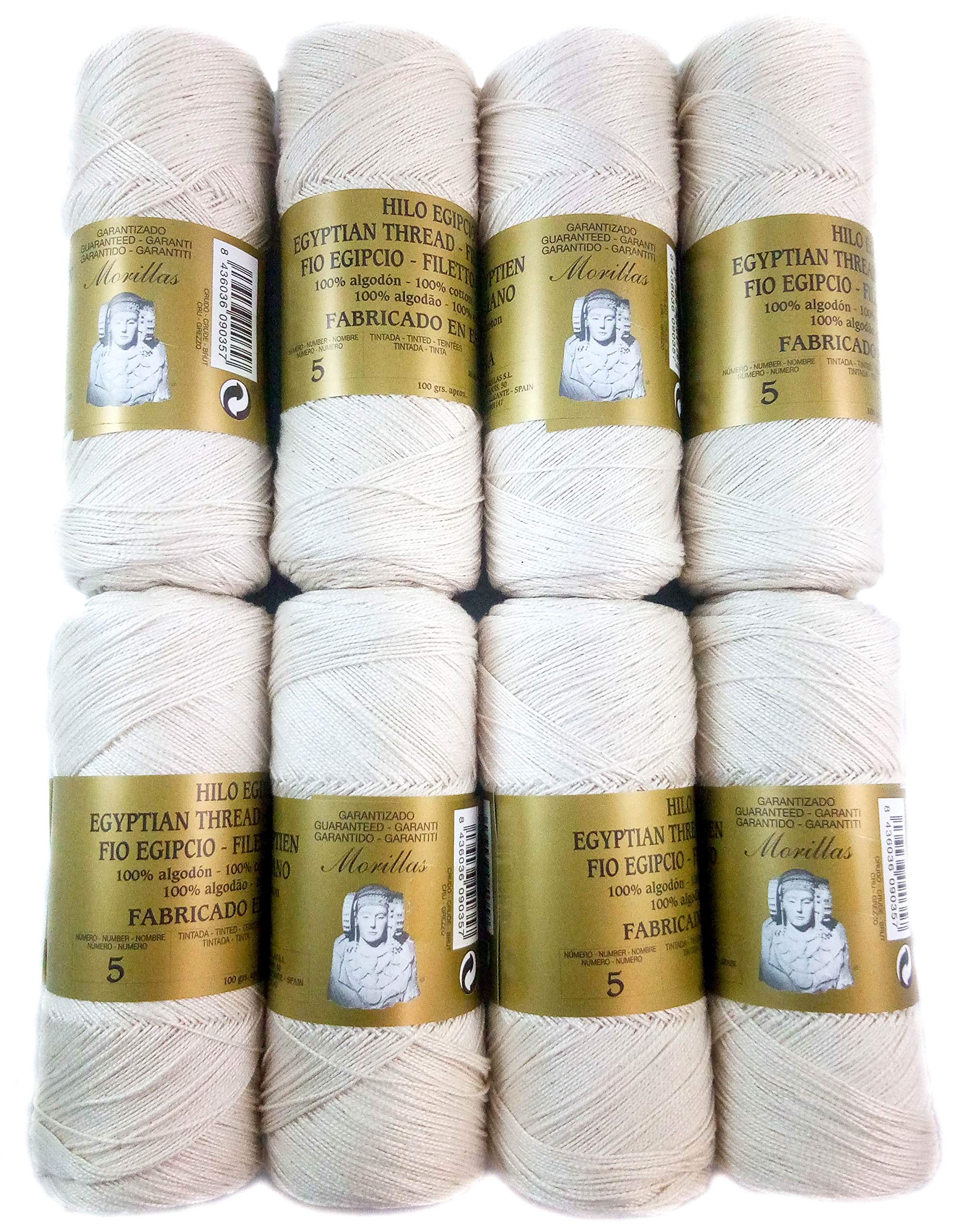 Morillas Zepelines Ne 5/2 cotone perlé ecrù 8x100 g