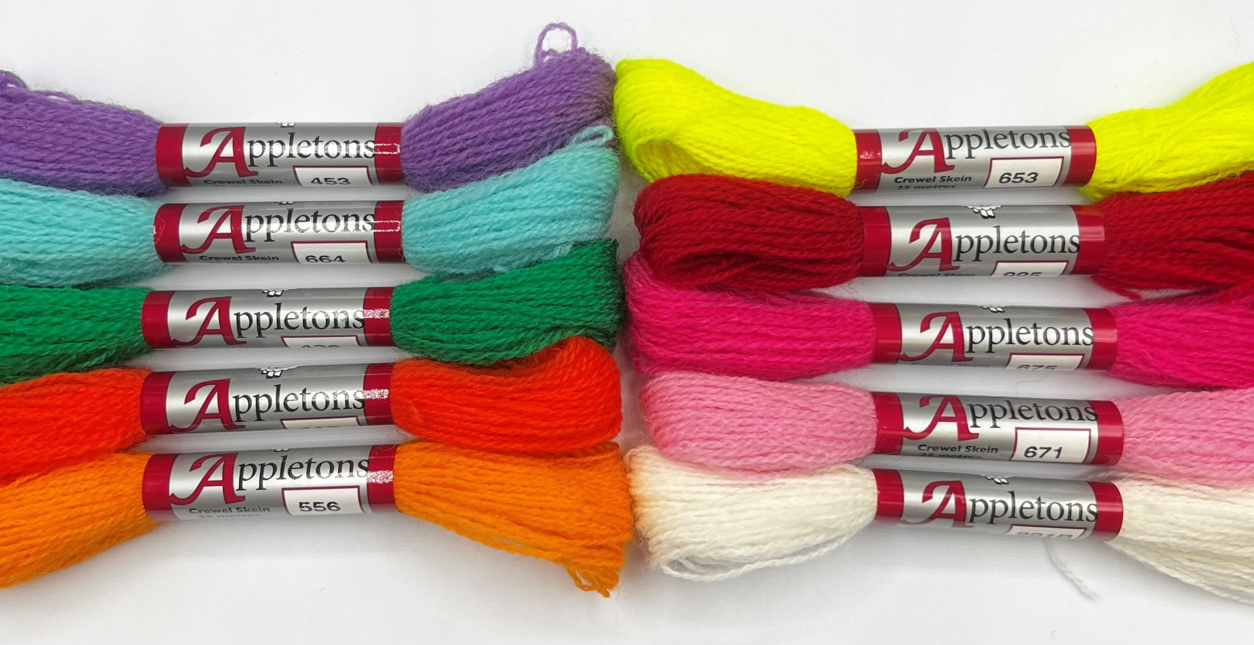 Appleton Summer Crewel 2 Ply Range kit lana da ricamo estivi
