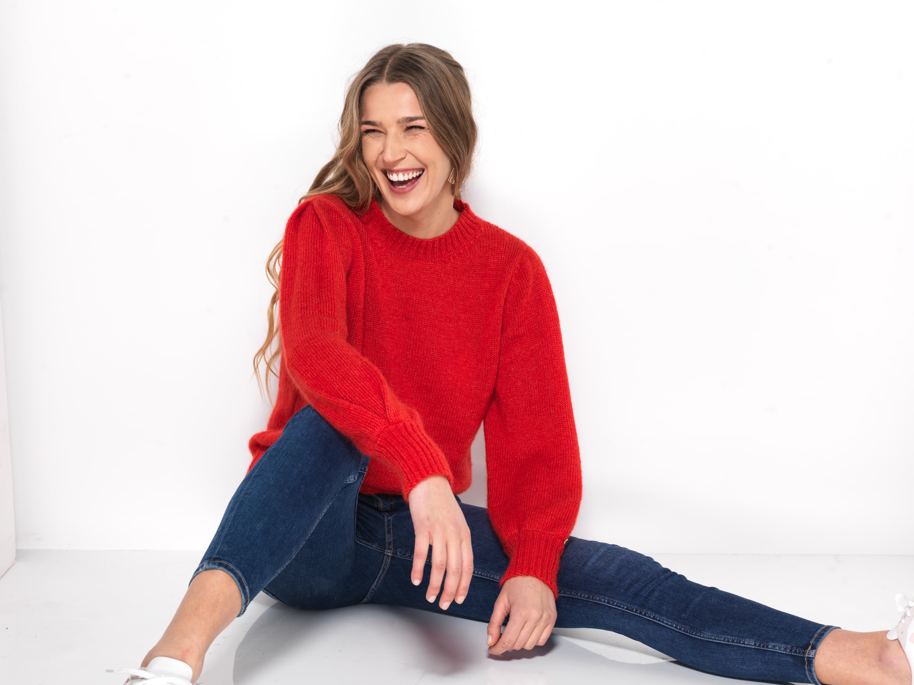 Anny Blatt Alix maglione mohair rosso baiser 72% mohair