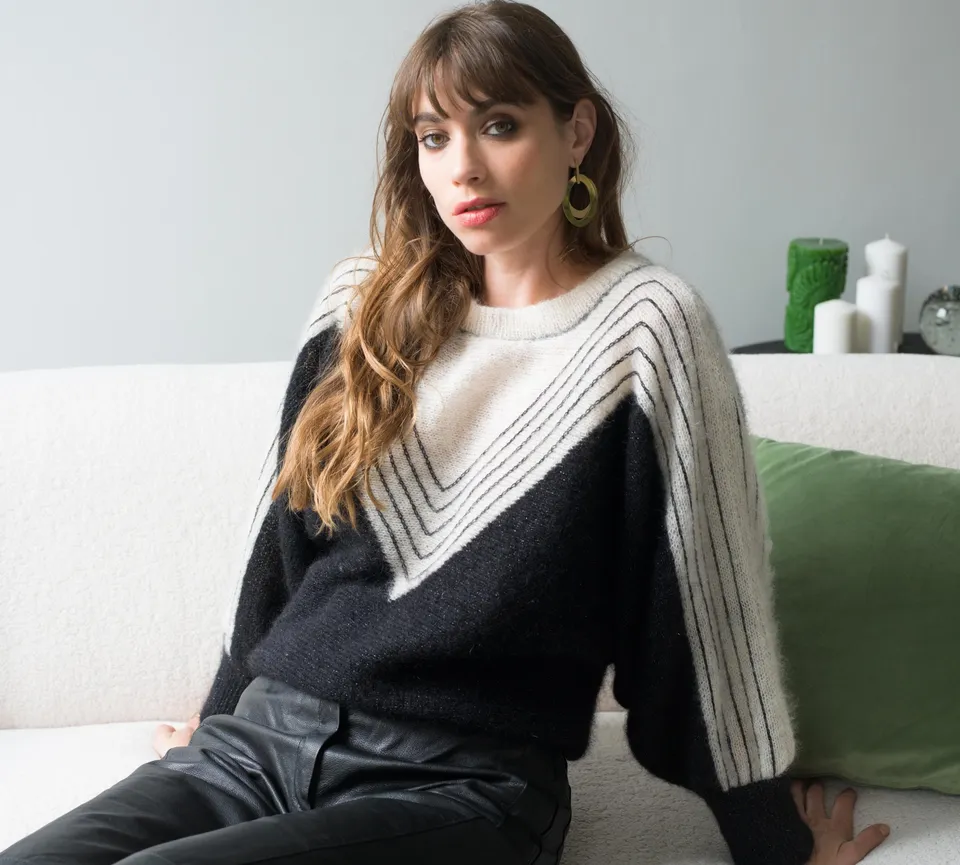 Annyblatt Cyclone kit maglia pull intarsia mohair