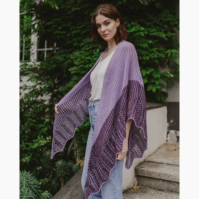 Pascuali Visteria Shawl pattern maglia scialle triangolare