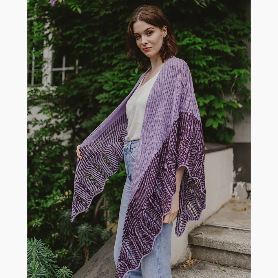 Pascuali Visteria Shawl pattern maglia scialle triangolare