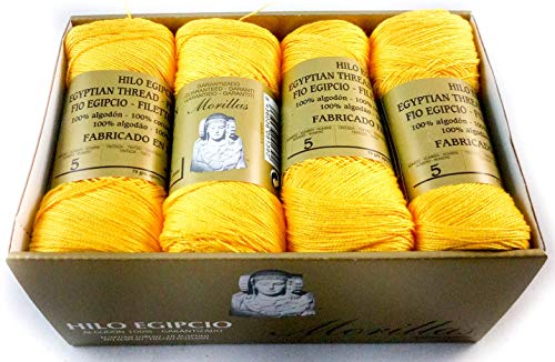 Morillas Zepelines Ne 5/2 cotone perlato giallo 9 x8 tinta unita