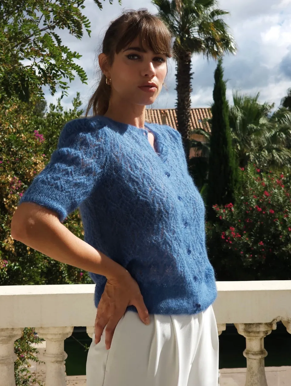 Anny Blatt Emmi cardigan kit maglia mohair seta