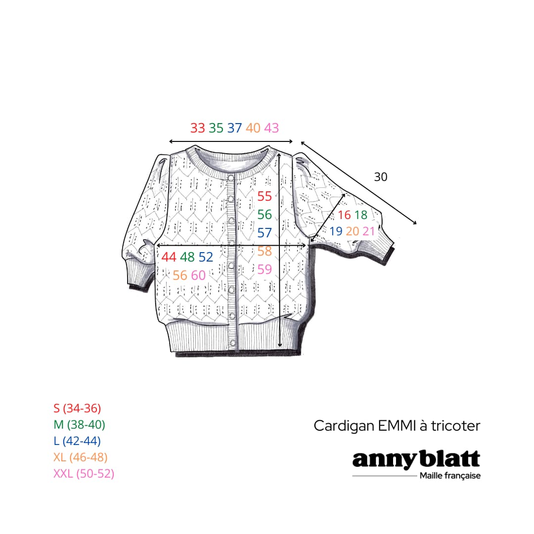 Anny Blatt Emmi cardigan kit maglia mohair seta