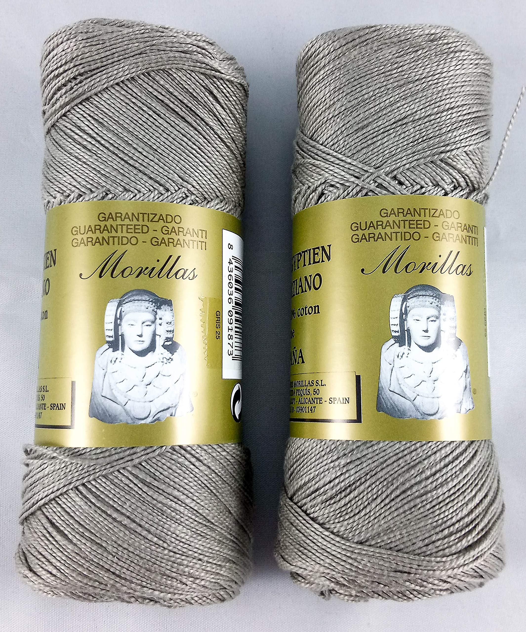 Morillas Zepelines Ne 5/2 cotone perlato 2 pezzi grigio 25