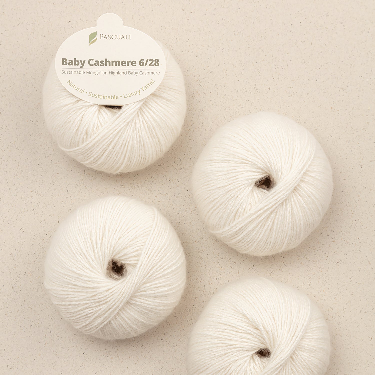 Pascuali Baby Cashmere 6/28 gomitolo cashmere bianco 25 g