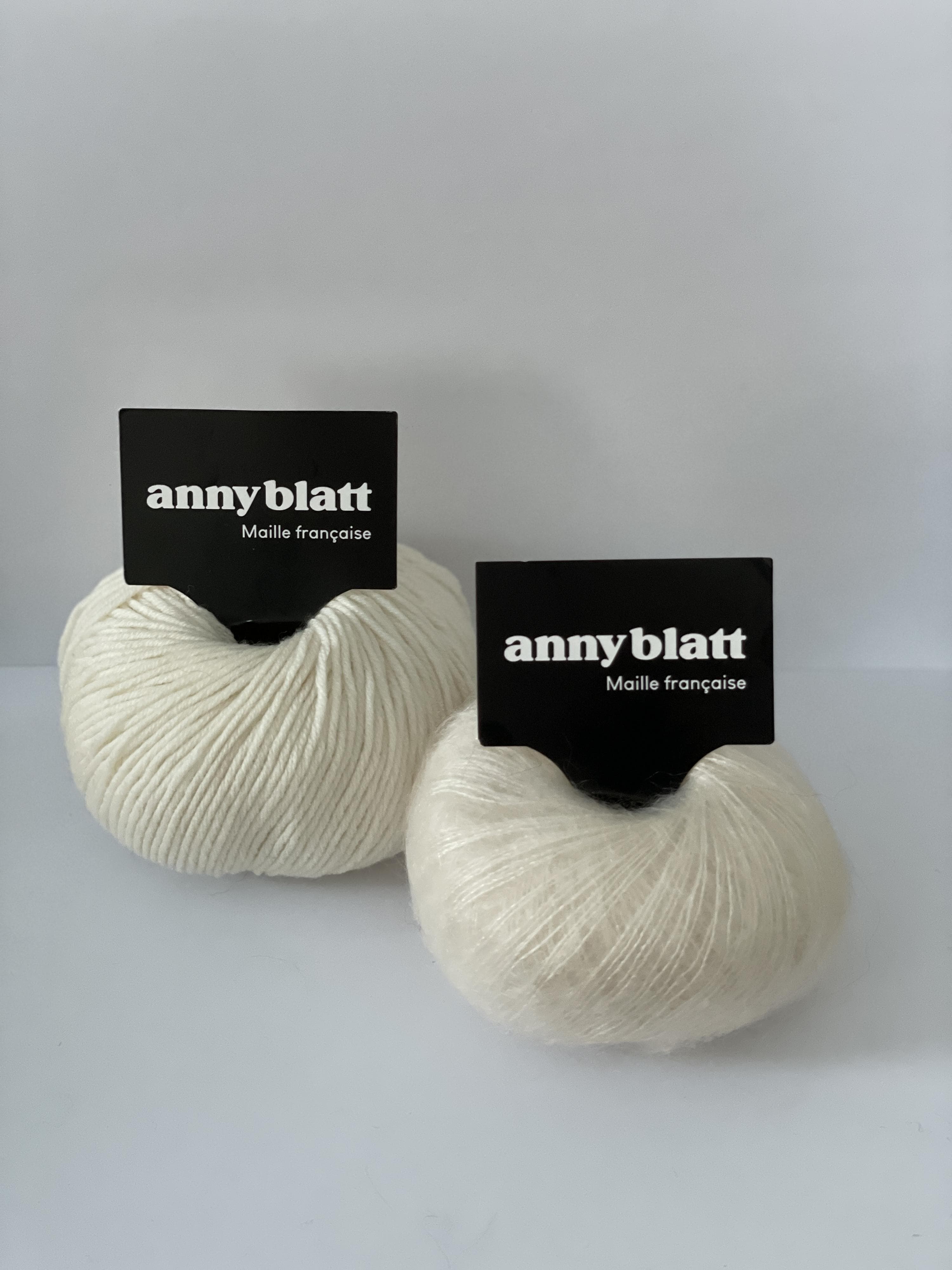 Annyblatt Pin cappottino neonato modello maglia merinos
