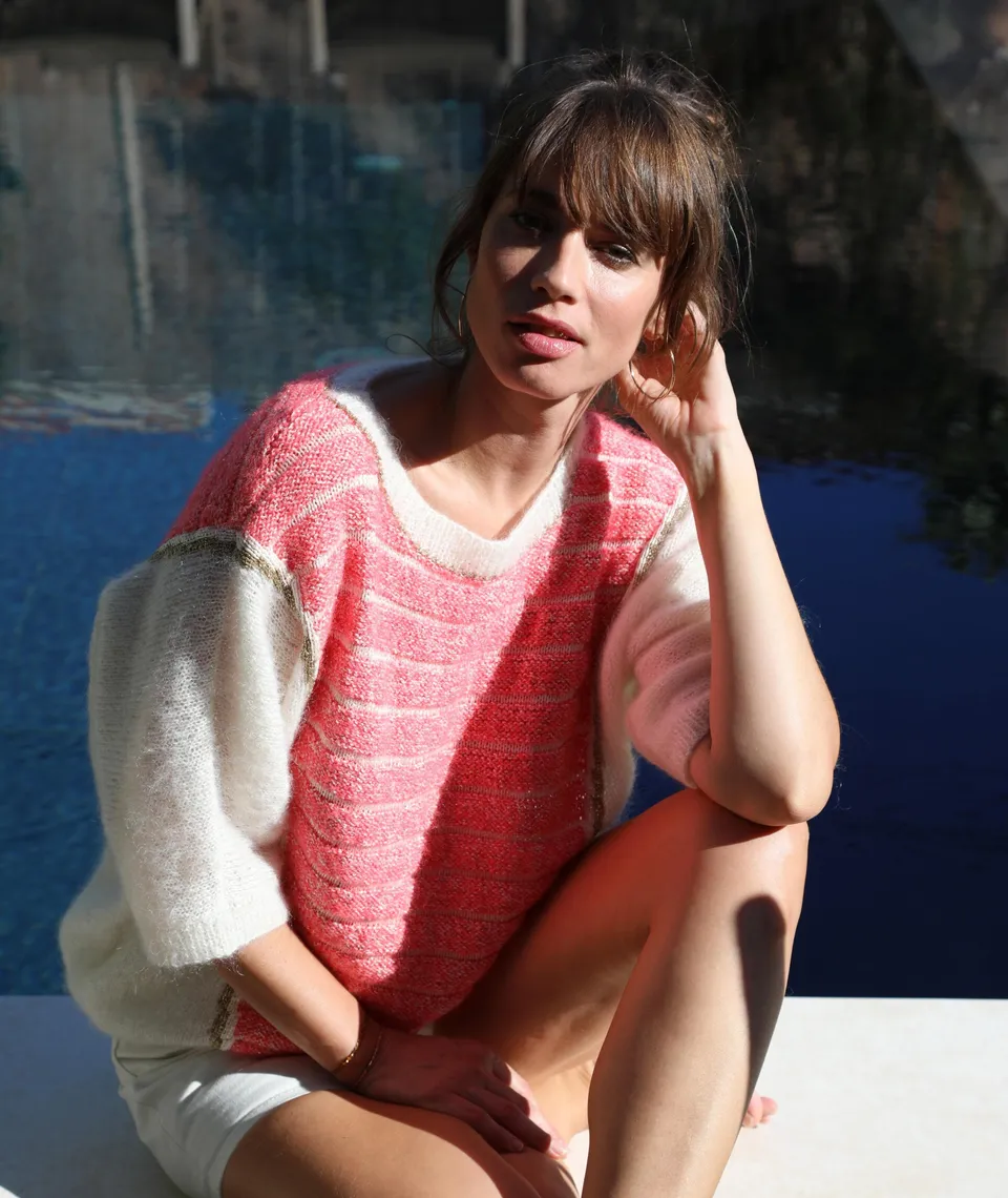 Anny Blatt Petra kit maglia mohair neon