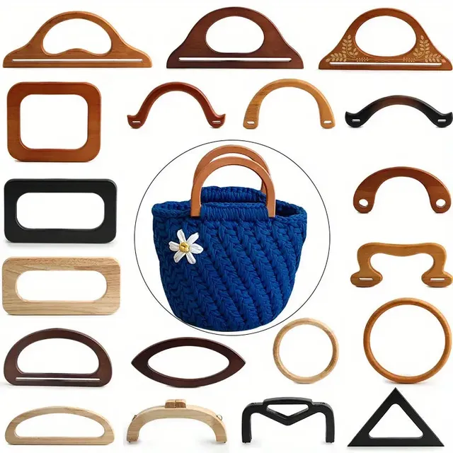 Il Filo di Arianna 954.201.01 manici legno borse marrone 10x17